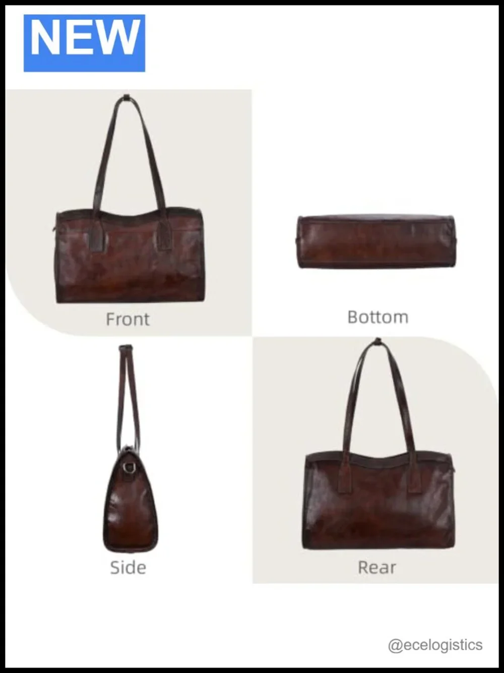 Genuine Leather Tote Shoulder Bag Women Large Purse Handbag MacBook